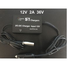 Chargeur voiture 12v 2A  36V